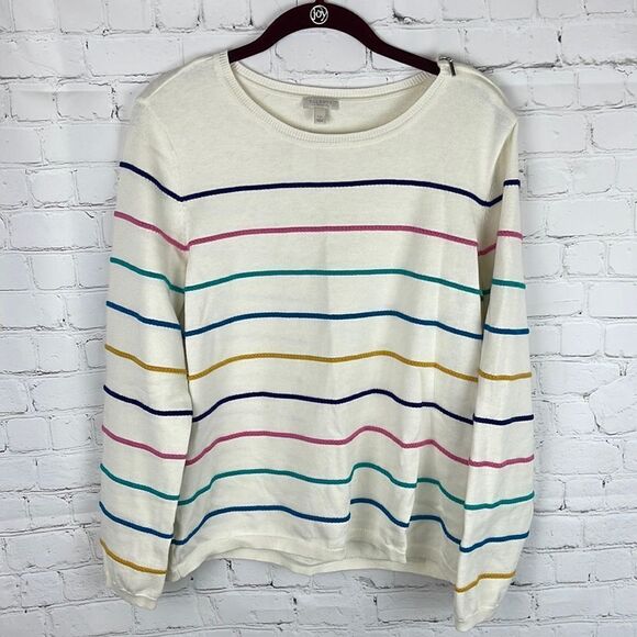 Talbots Sweaters - Talbots Sweater with Raised Stripes Petite Large